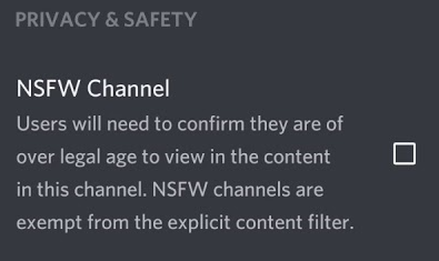 How to make a NSFW channel on discord mobile